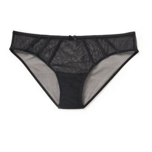NWT- Adore Me Black Mesh Bikini Panties Sz L